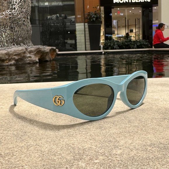Gucci GG1401S 004 Light Blue Brand New Women's Sunglasses - Picture 7 of 16